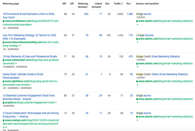 Referring domains